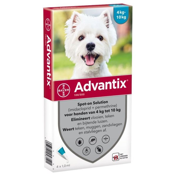 ADVANTIX 100 /500 Spot-on 4St. (Hund 4 -10kg)