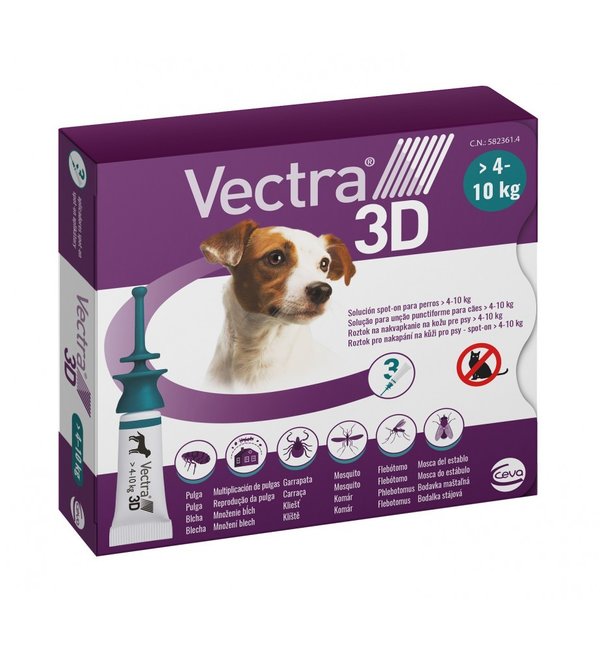 VECTRA 3D Hund S  3 Pipetten (4-10kg)