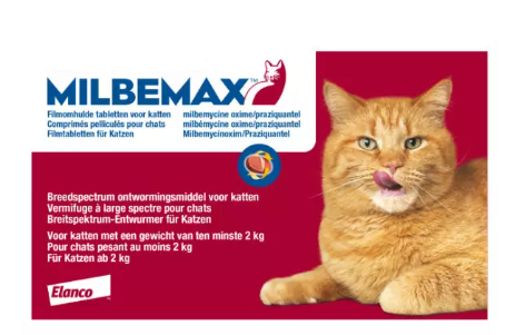 MILBEMAX für Katzen 16/40 mg 2 St. (2-12kg) Wurmkur
