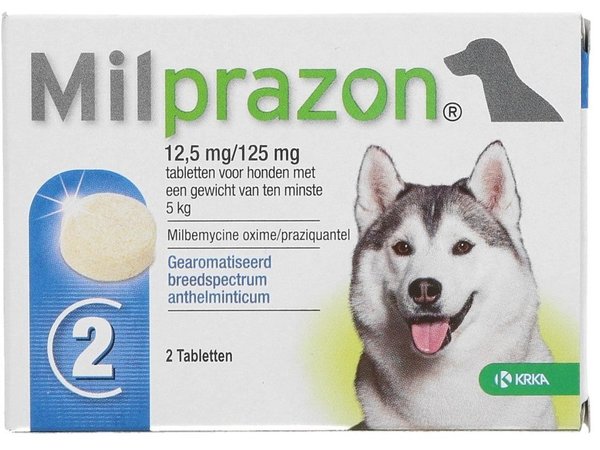 MIL PRAZON Hund 12,5/125 mg 2 St. (5-75kg) Wurmkur