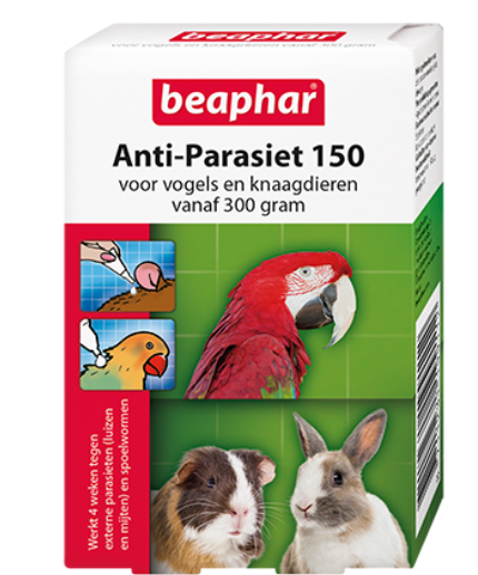 Beaphar Anti-Parasite 150 für Vögel und Nagetiere ab 300 Gramm