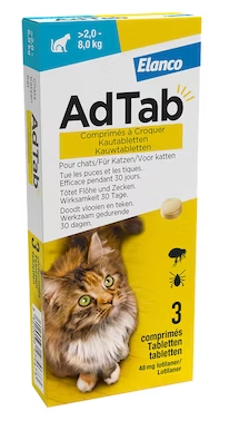 ADTAB Kautabletten 48 mg  Katze 3 Tab (2,0  - 8,0 kg)