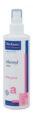 Virbac Allermyl Lotion gegen allergische Hautveränderungen bei Hunden und Katzen, 250 ml